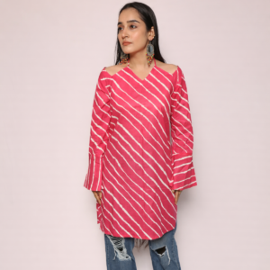 surajmukhi short kurtti pink